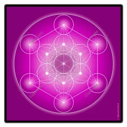 Metatron's Cube energising tray (chakras' colours)