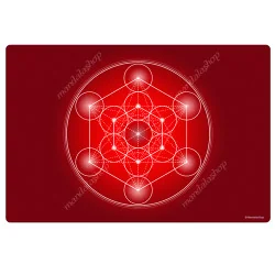 Alfombra armonizadora Cubo de Metatrón rojo