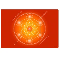 Orange Metatron's Cube Harmonising Mat