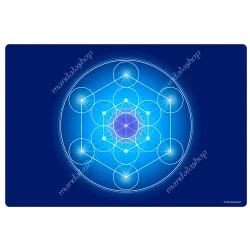 Tappeto armonizzante Cubo di Metatron blu