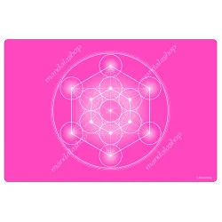 Tapis harmonisant Cube de Métatron rose