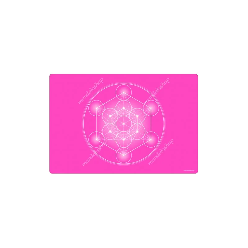 Alfombra armonizadora Cubo de Metatron rosa