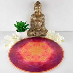 Piastra energizzante rotonda Mandala della Saggezza