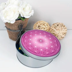 Caja redonda Flor de la Vida (7 colores a elegir)