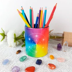 Pot à crayons Cube de Métatron 7 rayons