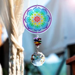 Glass Mandala Suncatcher