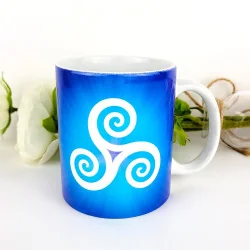 Blue Triskelion Mug