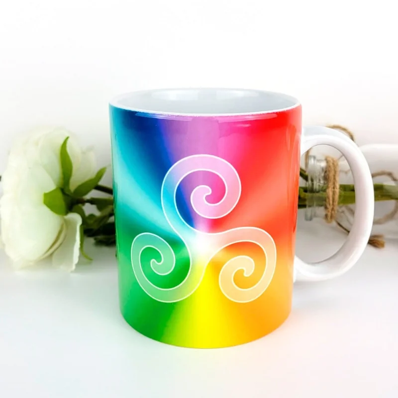 Multicoloured Triskelion Mug