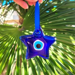 Pentagram-shaped blue evil eye