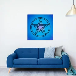 Cuadro Pentáculo - Pentagrama azul