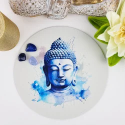 Tapis de souris Bouddha bleu