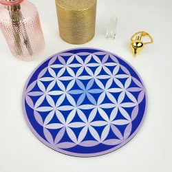 Round mouse pad - Purple Flower of Life